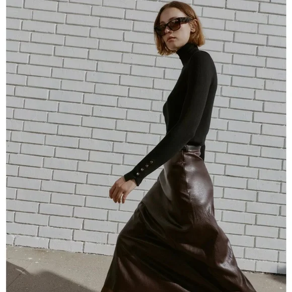 Zara Plain Knit Pink Turtleneck - Picture 7 of 9